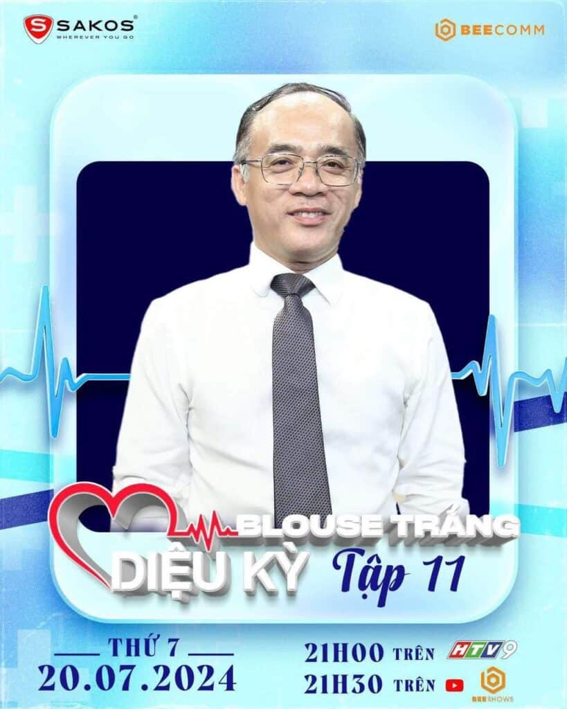 2. Hình ảnh PGS. TS. BS Võ Thành Toàn trong chương trình Bác sĩ Diệu Kỳ trên HTV9, thể hiện sự chuyên nghiệp và thân thiện.